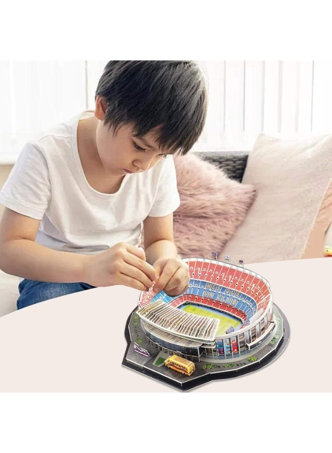 Arabest Classic Football Stadium Puzzle,3D Puzzle Soccer Club Venues,3D Paper Model Building Puzzle Kit, Soccer Stadium Souvenir Gift,Handmade Puzzle Ornaments，Cardboard Model (Camp NOU Stadium) - Image 4